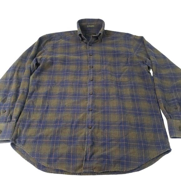 Orvis Signature Collection Plaid Shirt 100% Cotton Long Sleeve Mens Medium - Picture 1 of 7